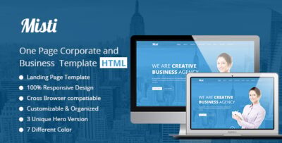 Misti - One Page Corporate and Business  Landing template