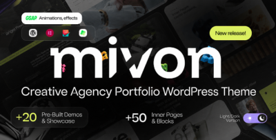 Mivon - Creative Agency Portfolio WordPress Theme
