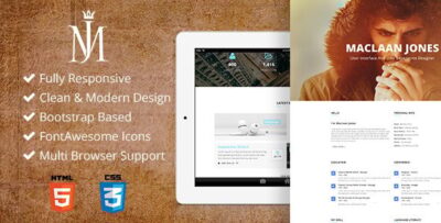 MJ - Creative Resume Template