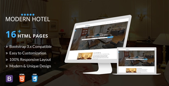 Modern Hotel, Responsive Html5 Template Modern Hotel, Responsive Html5 Template