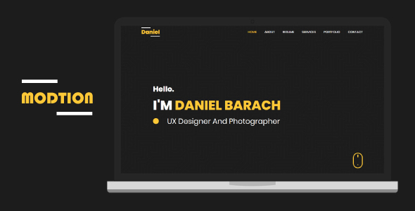 Modtion - Creative One Page Personal Modtion - Creative One Page Personal