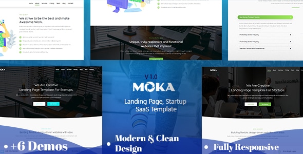 Moka - Landing Page, Startup HTML Template Moka - Landing Page, Startup HTML Template