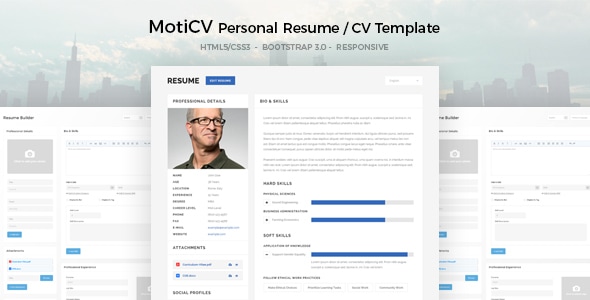 MotiCV - Resume / CV HTML Template MotiCV - Resume / CV HTML Template