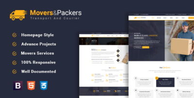 Movers Packers - Logistics Transportation HTML Template