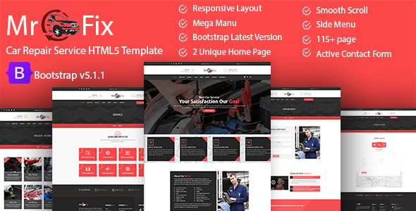 Mr Fix - Car Repair Service HTML5 Template Mr Fix - Car Repair Service HTML5 Template