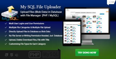 MySQL Blob Uploader - File Upload to Database PHP - Blob File Server