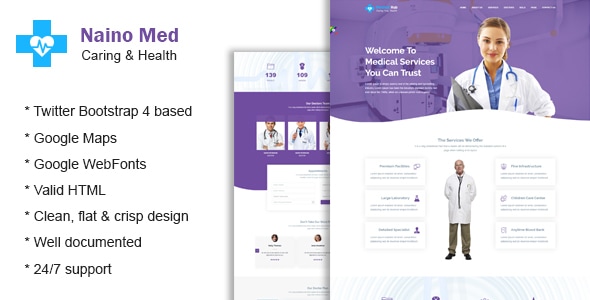 Naino Med - Health and Medical HTML Template Naino Med - Health and Medical HTML Template