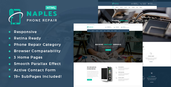 Naples - Phone, Computer Repair Shop Website Template Naples - Phone, Computer Repair Shop Website Template