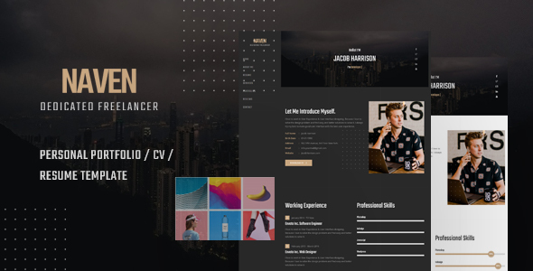 Naven - Resume / CV / vCard Portfolio Template Naven - Resume / CV / vCard Portfolio Template