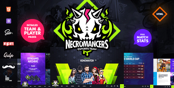 Necromancers - eSports Team HTML Template Necromancers - eSports Team HTML Template