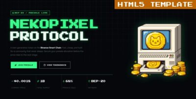 Nekopixel | Crypto Token Presale & ICO Launchpad HTML Template