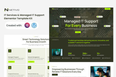 Netivo - IT Services & Managed IT Support Elementor Template Kit