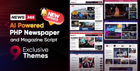 News365 - PHP Newspaper Script Magazine Blog with Video Newspaper News365 - PHP Newspaper Script Magazine Blog with Video Newspaper