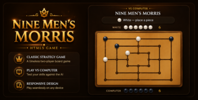 Nine Mens Morris | HTML5 Strategy Board Game