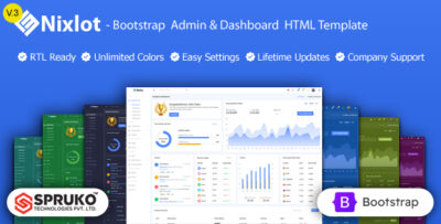 Nixlot - Bootstrap Admin Dashboard HTML Template