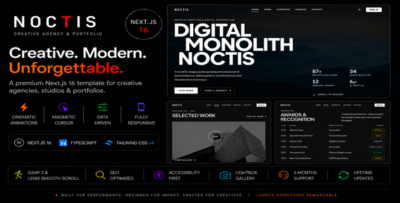 Noctis - Creative Agency & Portfolio Next.js Template