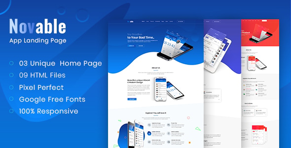 Novable - App Landing HTML5 Template Novable - App Landing HTML5 Template