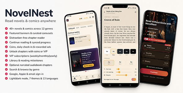 NovelNest | Flutter App Novel eBook Platform NovelNest | Flutter App Novel eBook Platform