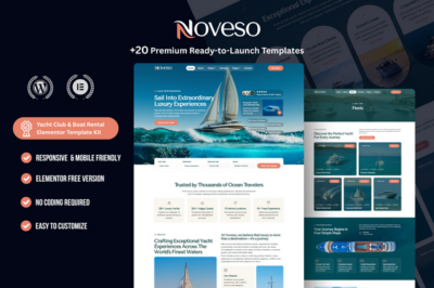 Noveso - Yacht Club & Boat Rental Elementor Template Kit