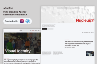 Nucleus - Indie Branding Agency Elementor Template Kit