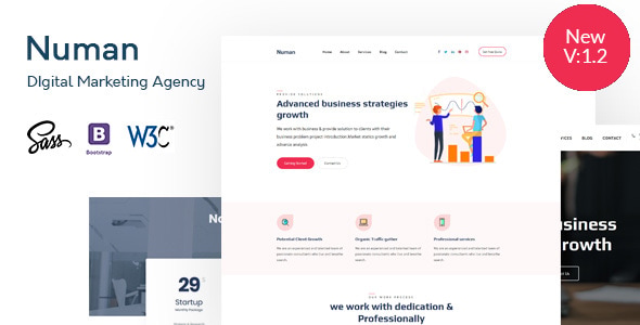 Numan- Digital & Marketing Agency HTML Template Numan- Digital & Marketing Agency HTML Template