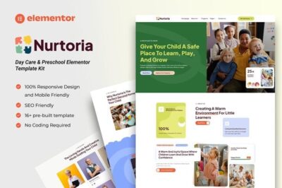 Nurtoria - Day Care & Preschool Elementor Template Kit