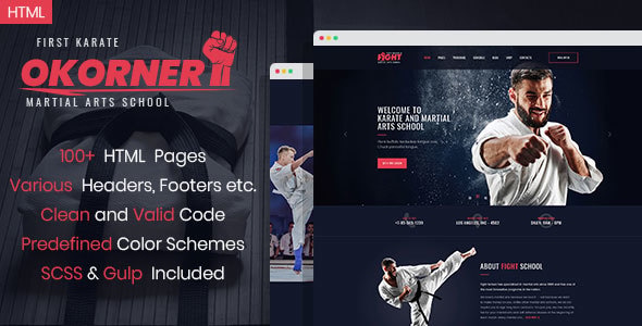 Okorner - Martial Arts Website Template Okorner - Martial Arts Website Template