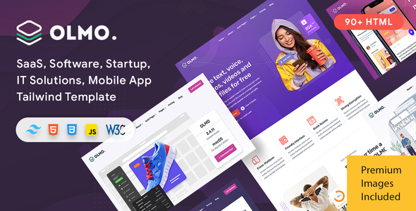 OLMO - Startup, SaaS, Software & Mobile App Tailwind CSS Template OLMO - Startup, SaaS, Software & Mobile App Tailwind CSS Template