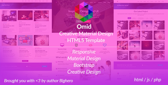Omid - Corporate Material Design Website Template Omid - Corporate Material Design Website Template