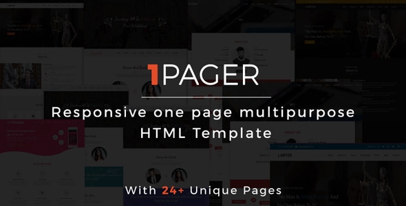 OnePager - Responsive one page multipurpose HTML Template OnePager - Responsive one page multipurpose HTML Template