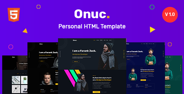 Onuc - Personal HTML Template Onuc - Personal HTML Template