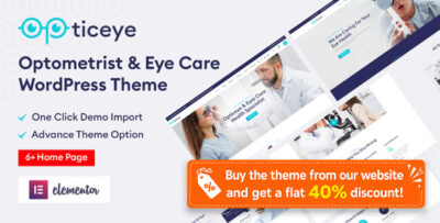 Opticeye - Optometrist & Eye Care WordPress Theme