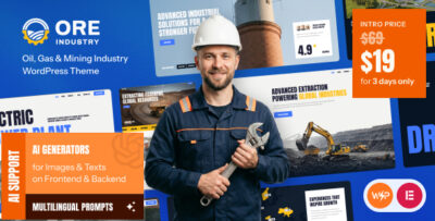 Ore - Oil, Gas & Mining Industry WordPress Theme