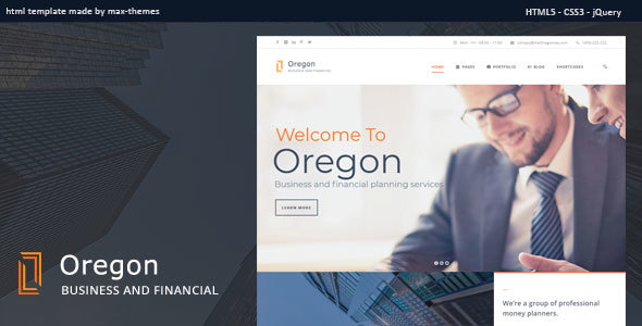 Oregon - Finance HTML Template Oregon - Finance HTML Template