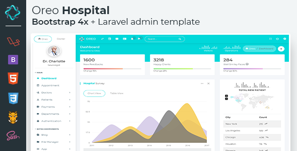 Oreo Hospital - Laravel with Bootstrap Admin Dashboard Template Oreo Hospital - Laravel with Bootstrap Admin Dashboard Template
