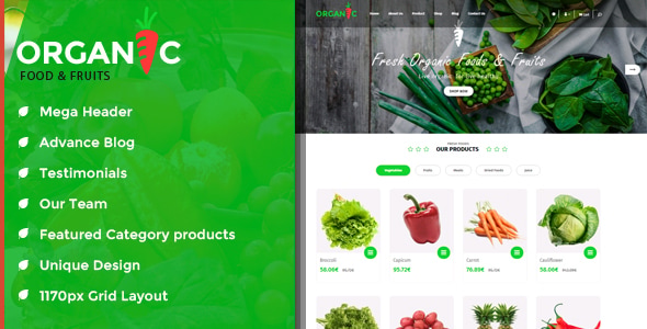 Organic Food and Fruits is modern OpenCart Theme Organic Food and Fruits is modern OpenCart Theme