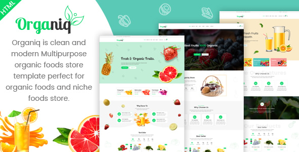 Organiq - Organic Food Store & eCommerce HTML Template Organiq - Organic Food Store & eCommerce HTML Template