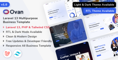 Ovan - Laravel 13 Multipurpose Business & Corporate Template