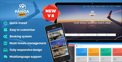 Panda Multi Resorts 8 - Booking CMS for Multi Hotels