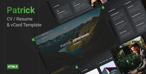 Patrick - vCard HTML Template Patrick - vCard HTML Template