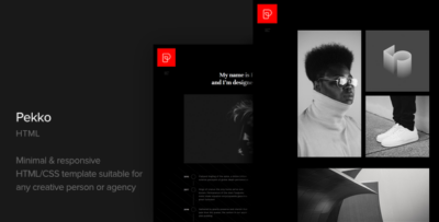 Pekko -  Minimal Black HTML Template