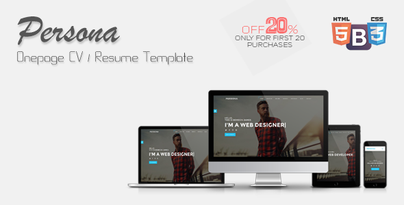 Persona - Onepage CV/Resume Template Persona - Onepage CV/Resume Template