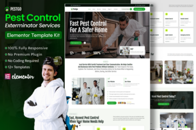 Pestgo - Pest Control Services Elementor Template Kit