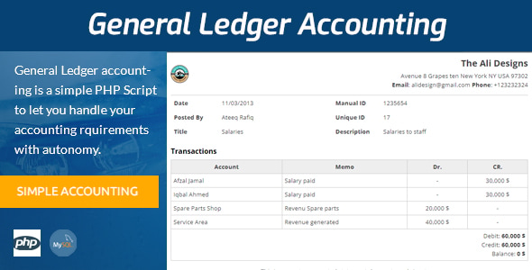 PHP General Ledger Accounting PHP General Ledger Accounting