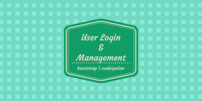 PHP User Login and Management Codeigniter - HMVC