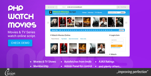 PHP Watch Movies Script PHP Watch Movies Script