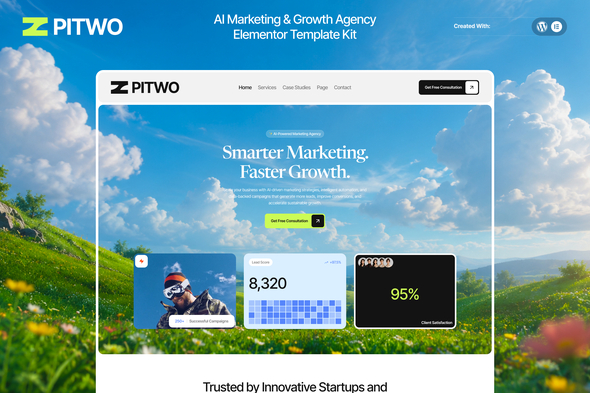 Pitwo – AI Marketing & Growth Agency Elementor Template Kit Pitwo – AI Marketing & Growth Agency Elementor Template Kit