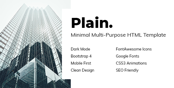 Plain - Minimal Multi-Purpose HTML Template Plain - Minimal Multi-Purpose HTML Template