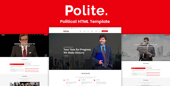 Political Campaign Website Template - Polite Political Campaign Website Template - Polite