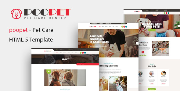 Poopet - Pet Grooming & Care Center HTML Template Poopet - Pet Grooming & Care Center HTML Template